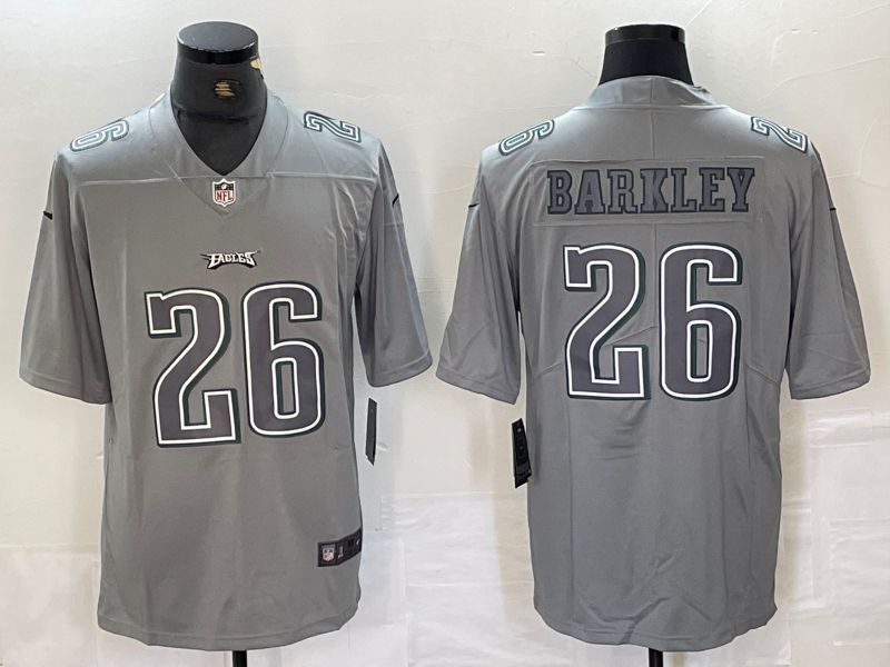 Men Philadelphia Eagles #26 Barkley Grey 2024 Nike Atmospheric edition Limited NFL Jersey style 2
